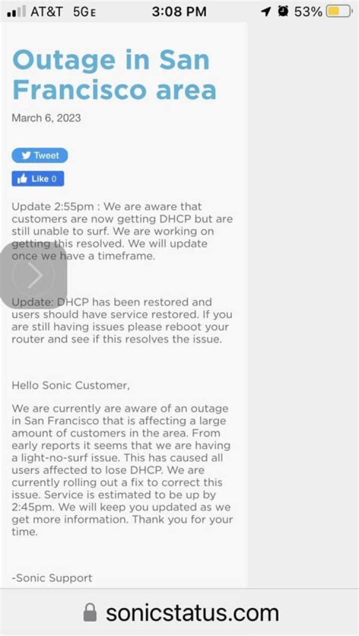 Sonic Fiber Outage: Understanding the Impact on Connectivity